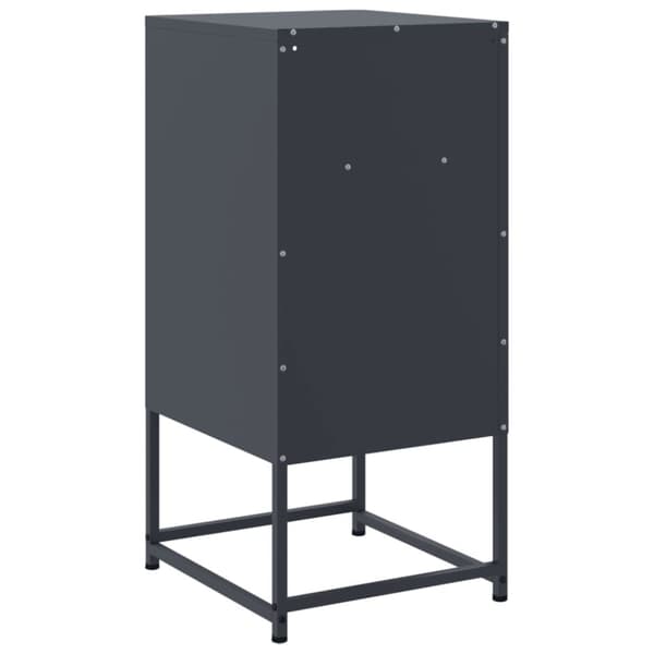 vidaXL Sängbord antracit 36x39x78 cm stål