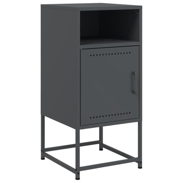 vidaXL Nattbord 2 stk antrasitt 36x39x78 cm stål