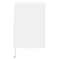 Miniatyrbild 8 av 11: vidaXL Väggmonterade sängbord med LED-lampor 2 st vit