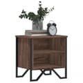 Miniatyrbilde 5 av 11: vidaXL Nattbord brun eik 2 stk 40x30x40 cm konstruert tre