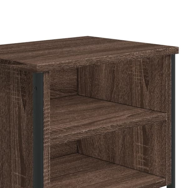vidaXL Nattbord brun eik 2 stk 40x30x40 cm konstruert tre