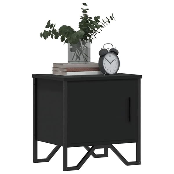 vidaXL Nattbord svart 40x30x40 cm sponplate