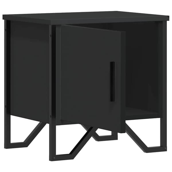 vidaXL Nattbord svart 40x30x40 cm sponplate