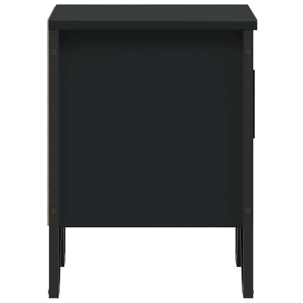 vidaXL Nattbord svart 40x30x40 cm sponplate