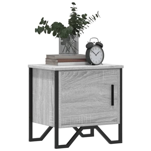 vidaXL Nattbord 2 stk grå sonoma 40x30x40 cm konstruert tre