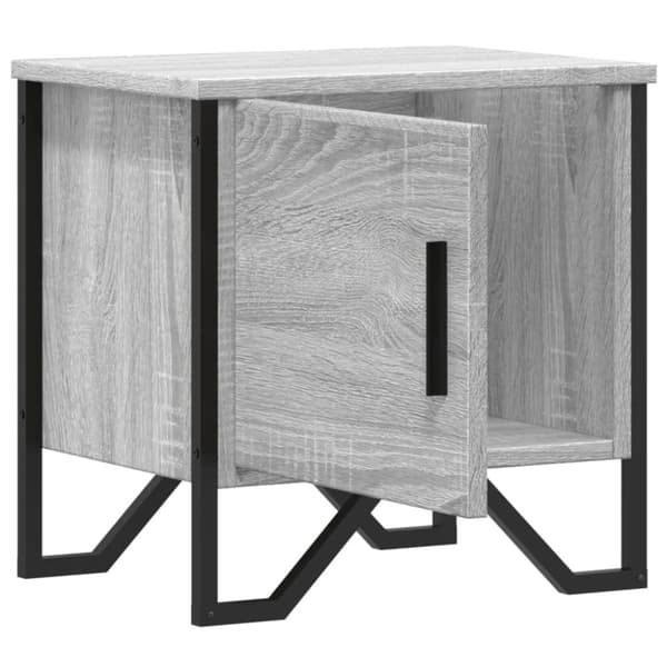 vidaXL Nattbord 2 stk grå sonoma 40x30x40 cm konstruert tre