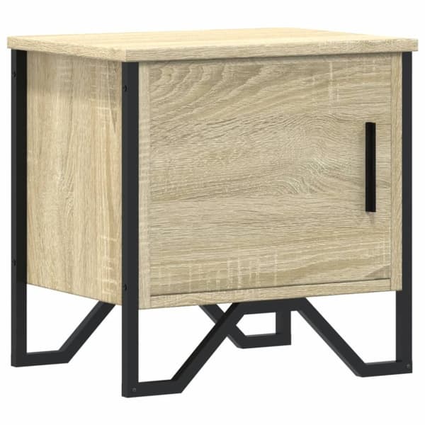 vidaXL sengebord 40x30x40 cm konstrueret træ sonoma-eg