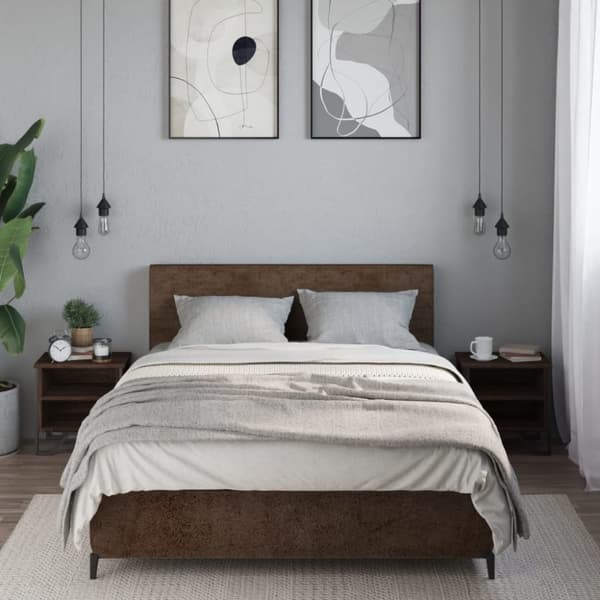vidaXL Yöpöytä ruskea tammi 2 kpl 40x30x40 cm tekninen puu