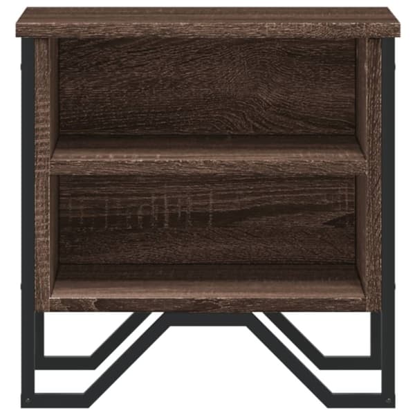 vidaXL Yöpöytä ruskea tammi 2 kpl 40x30x40 cm tekninen puu