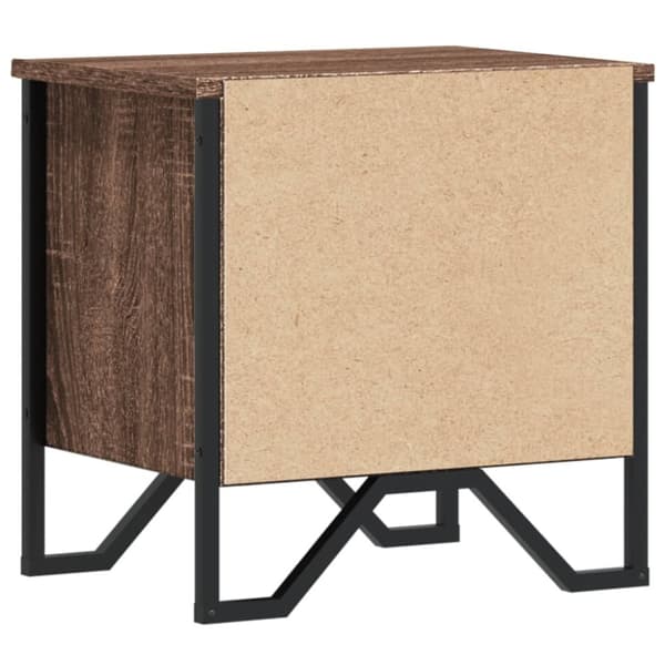vidaXL Yöpöytä ruskea tammi 2 kpl 40x30x40 cm tekninen puu