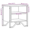 Pikkukuva 11 / 11: vidaXL Yöpöytä ruskea tammi 2 kpl 40x30x40 cm tekninen puu