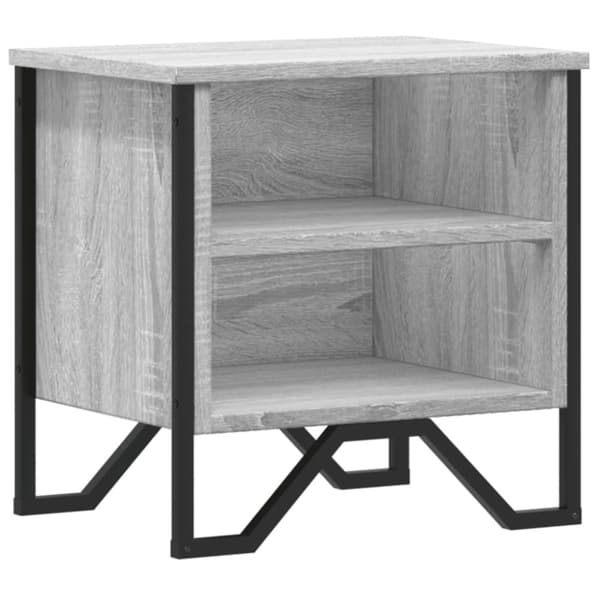 vidaXL sengebord 40x30x40 cm konstrueret træ grå sonoma-eg