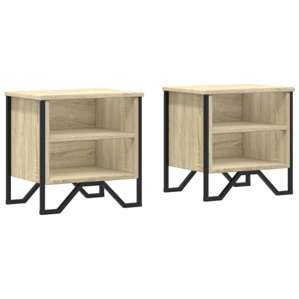 vidaXL Yöpöytä Sonoma-tammi 2kpl 40x30x40 cm tekninen puu