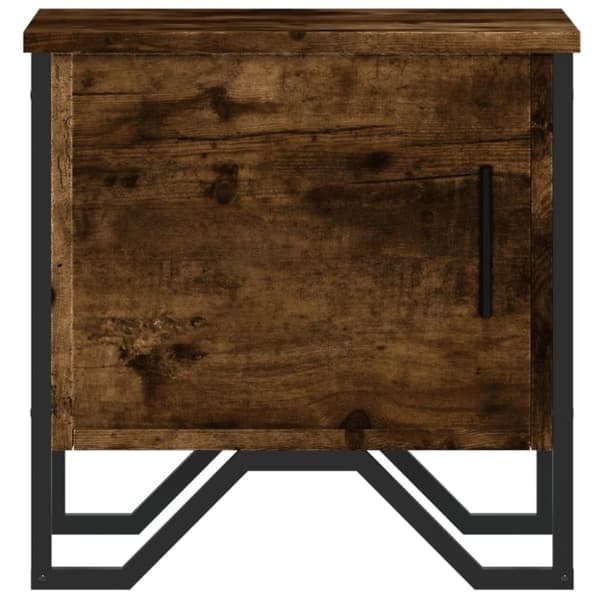 vidaXL Sängbord 2 st rökfärgad ek 40x30x40 cm konstruerat trä