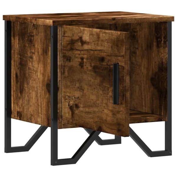 vidaXL Sängbord 2 st rökfärgad ek 40x30x40 cm konstruerat trä
