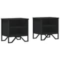 Miniatyrbilde 3 av 11: vidaXL Nattbord svart 2 stk 40x30x40 cm konstruert tre