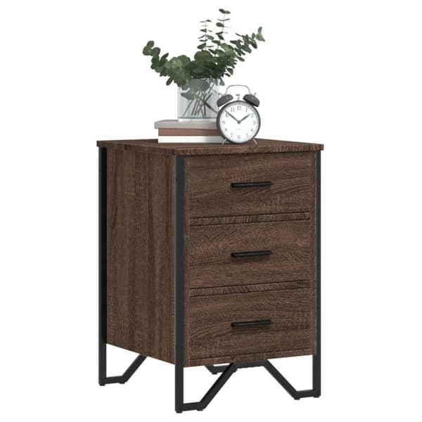 vidaXL Nattbord brun eik 40x41x60 cm konstruert tre
