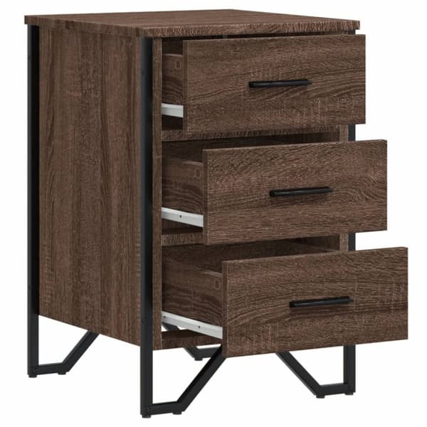 vidaXL Nattbord brun eik 40x41x60 cm konstruert tre