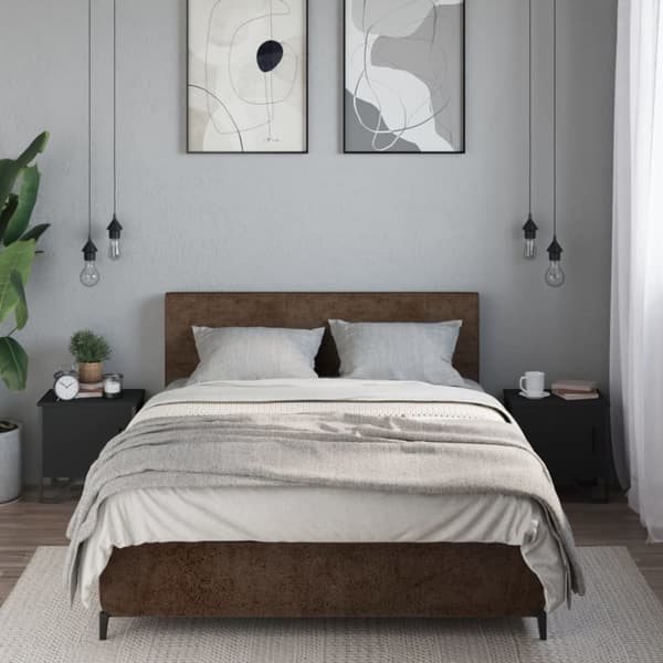 vidaXL sengeborde 2 stk. 40x30x40 cm konstrueret træ sort