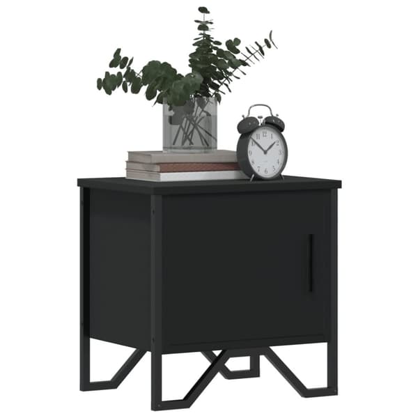 vidaXL sengeborde 2 stk. 40x30x40 cm konstrueret træ sort