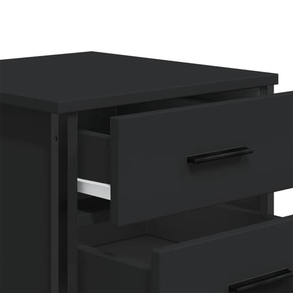 vidaXL sengeborde 2 stk. 40x30x40 cm konstrueret træ sort
