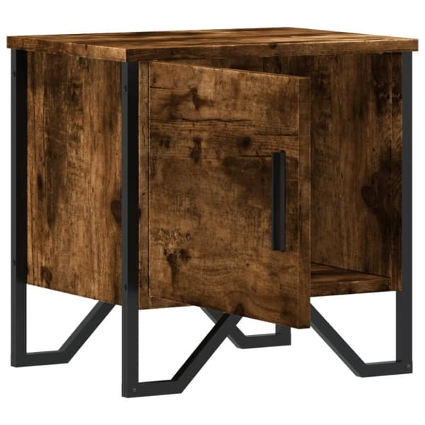 vidaXL sengebord 40x30x40 cm konstrueret træ røget egetræsfarve