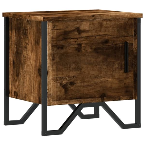 vidaXL sengebord 40x30x40 cm konstrueret træ røget egetræsfarve