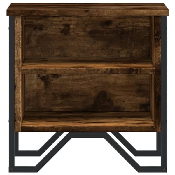vidaXL Nattbord røkt eik 2 stk 40x30x40 cm konstruert tre