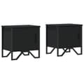 Miniatyrbilde 3 av 11: vidaXL Nattbord 2 stk svart 40x30x40 cm sponplate