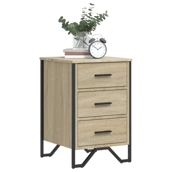 vidaXL sengebord 40x41x60 cm konstrueret træ sonoma-eg