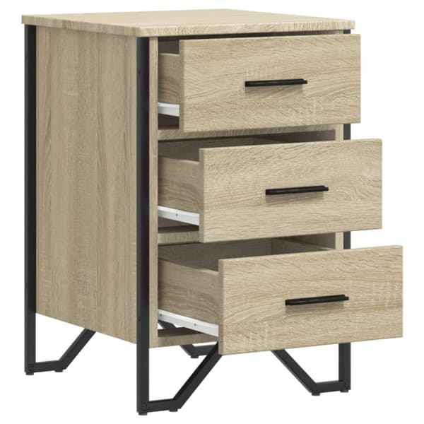 vidaXL sengebord 40x41x60 cm konstrueret træ sonoma-eg