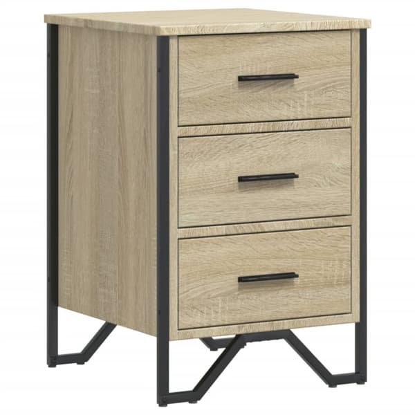 vidaXL sengebord 40x41x60 cm konstrueret træ sonoma-eg