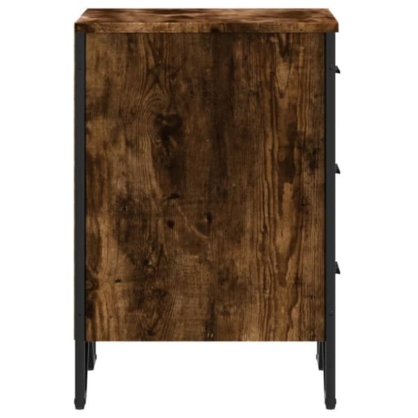 vidaXL sengebord 40x41x60 cm konstrueret træ røget egetræsfarve