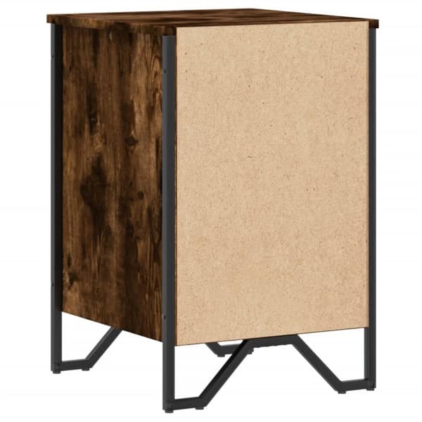 vidaXL sengebord 40x41x60 cm konstrueret træ røget egetræsfarve