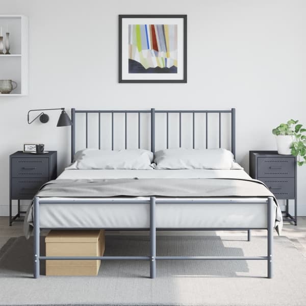 vidaXL Yöpöydät 2 kpl antrasiitti 36x39x60,5 cm teräs