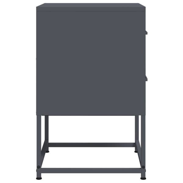 vidaXL Yöpöydät 2 kpl antrasiitti 36x39x60,5 cm teräs