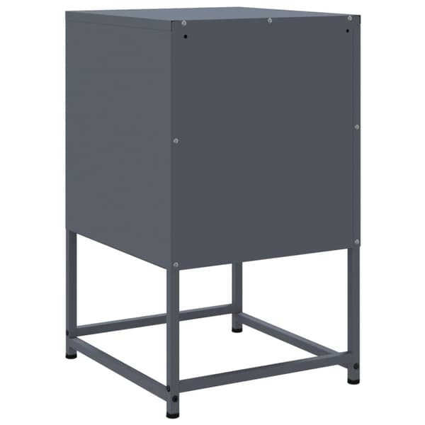 vidaXL Yöpöydät 2 kpl antrasiitti 36x39x60,5 cm teräs