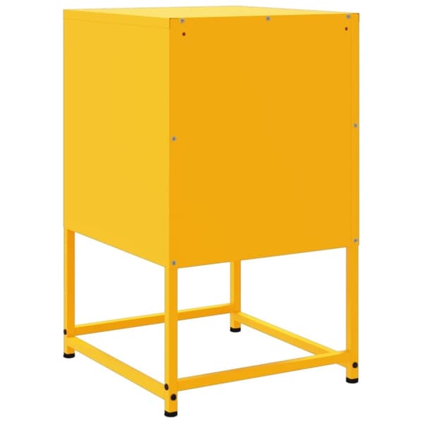vidaXL sengebord 36x39x60,5 cm stål sennepsgul