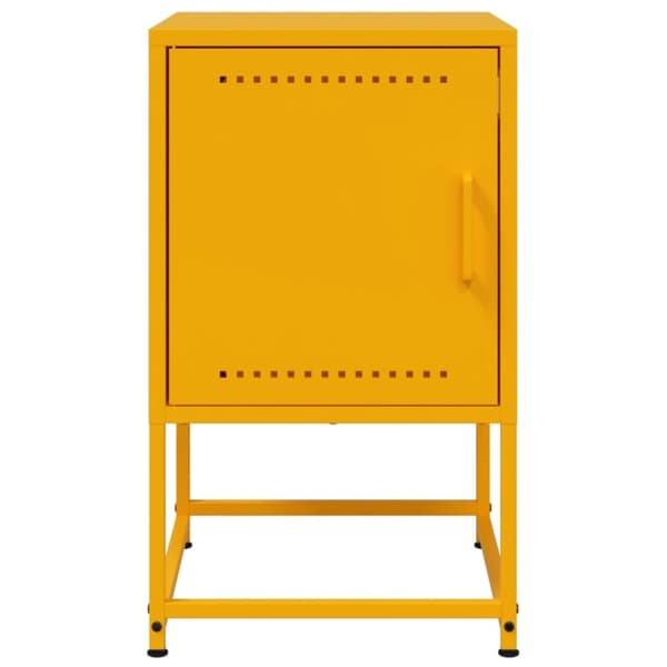 vidaXL sengeborde 2 stk. 36x39x60,5 cm stål sennepsgul