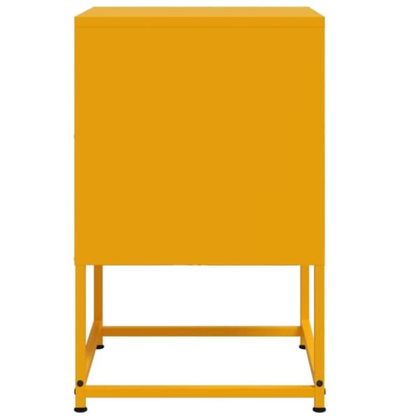 vidaXL sengeborde 2 stk. 36x39x60,5 cm stål sennepsgul