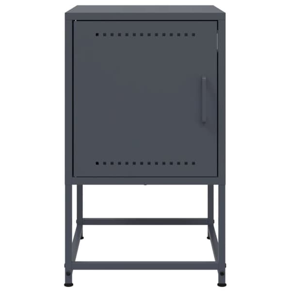 vidaXL Nattbord 2 stk antrasitt 36x39x60,5 cm stål