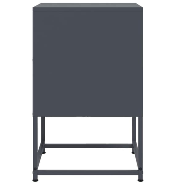 vidaXL Nattbord 2 stk antrasitt 36x39x60,5 cm stål