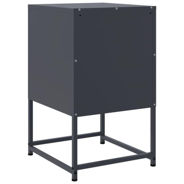 vidaXL Nattbord 2 stk antrasitt 36x39x60,5 cm stål