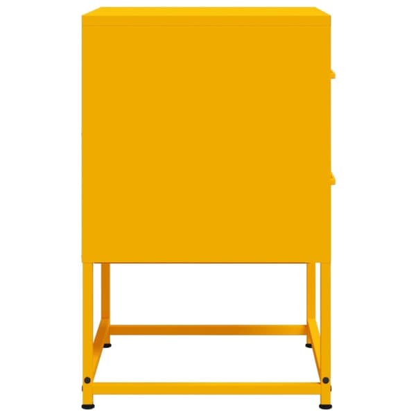 vidaXL Sängbord senapsgul 36x39x60,5 cm stål