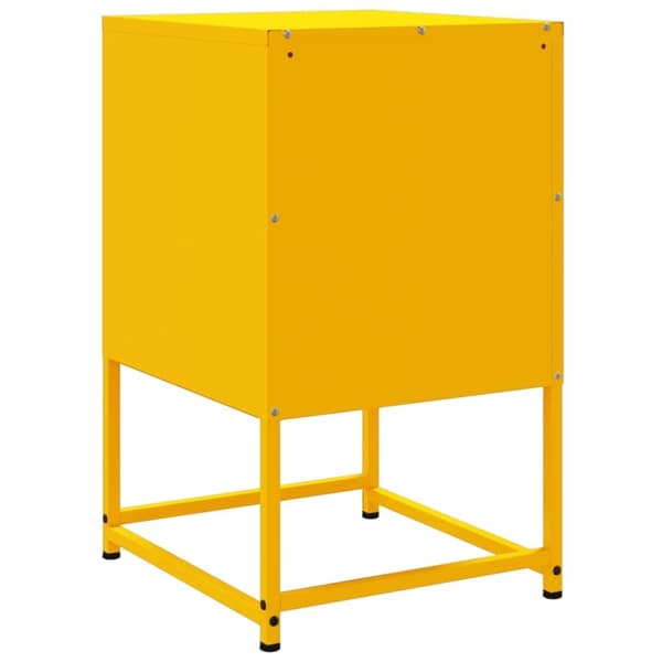 vidaXL Sängbord senapsgul 36x39x60,5 cm stål