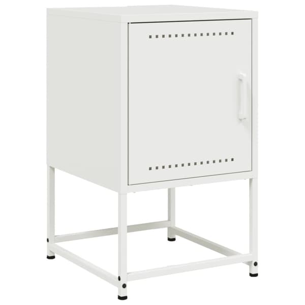 vidaXL sengebord 36x39x60,5 cm stål hvid