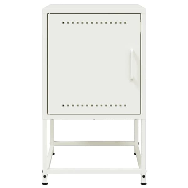vidaXL sengebord 36x39x60,5 cm stål hvid