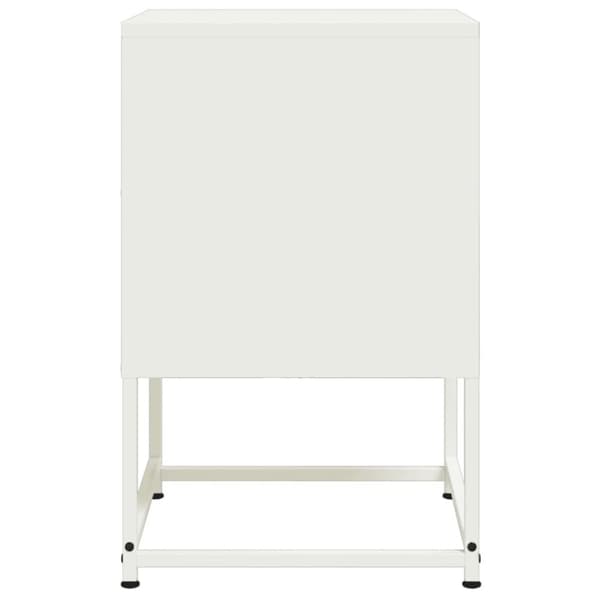 vidaXL sengebord 36x39x60,5 cm stål hvid