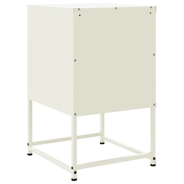 vidaXL sengebord 36x39x60,5 cm stål hvid
