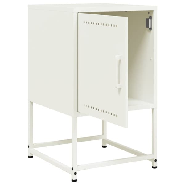 vidaXL sengebord 36x39x60,5 cm stål hvid